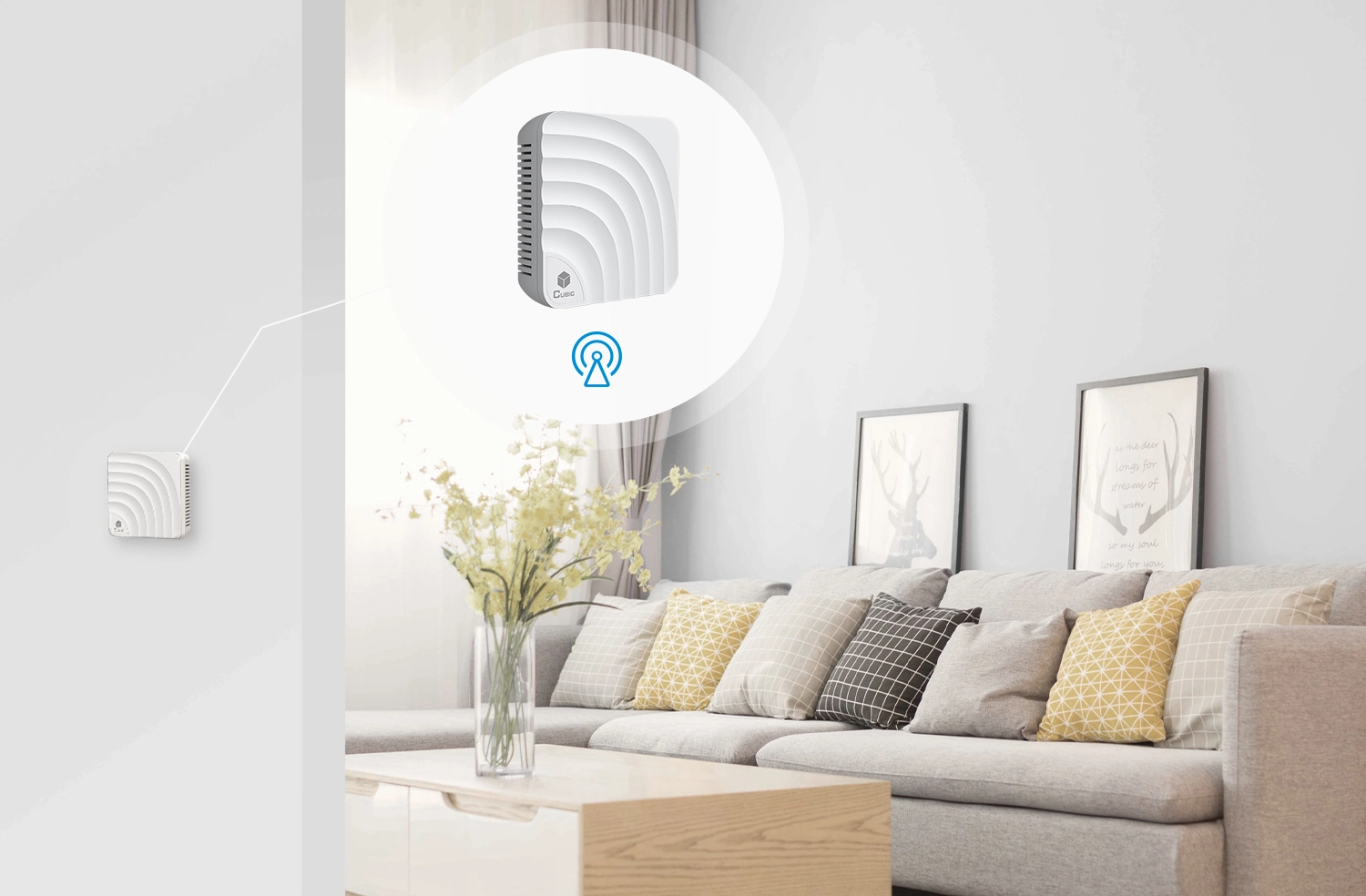 ウォールマウントCO2モニターAM6208Wの通信