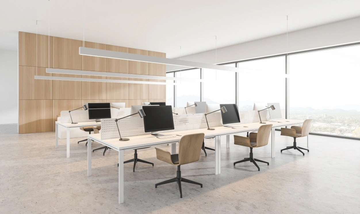 オフィスビルとワークスペース